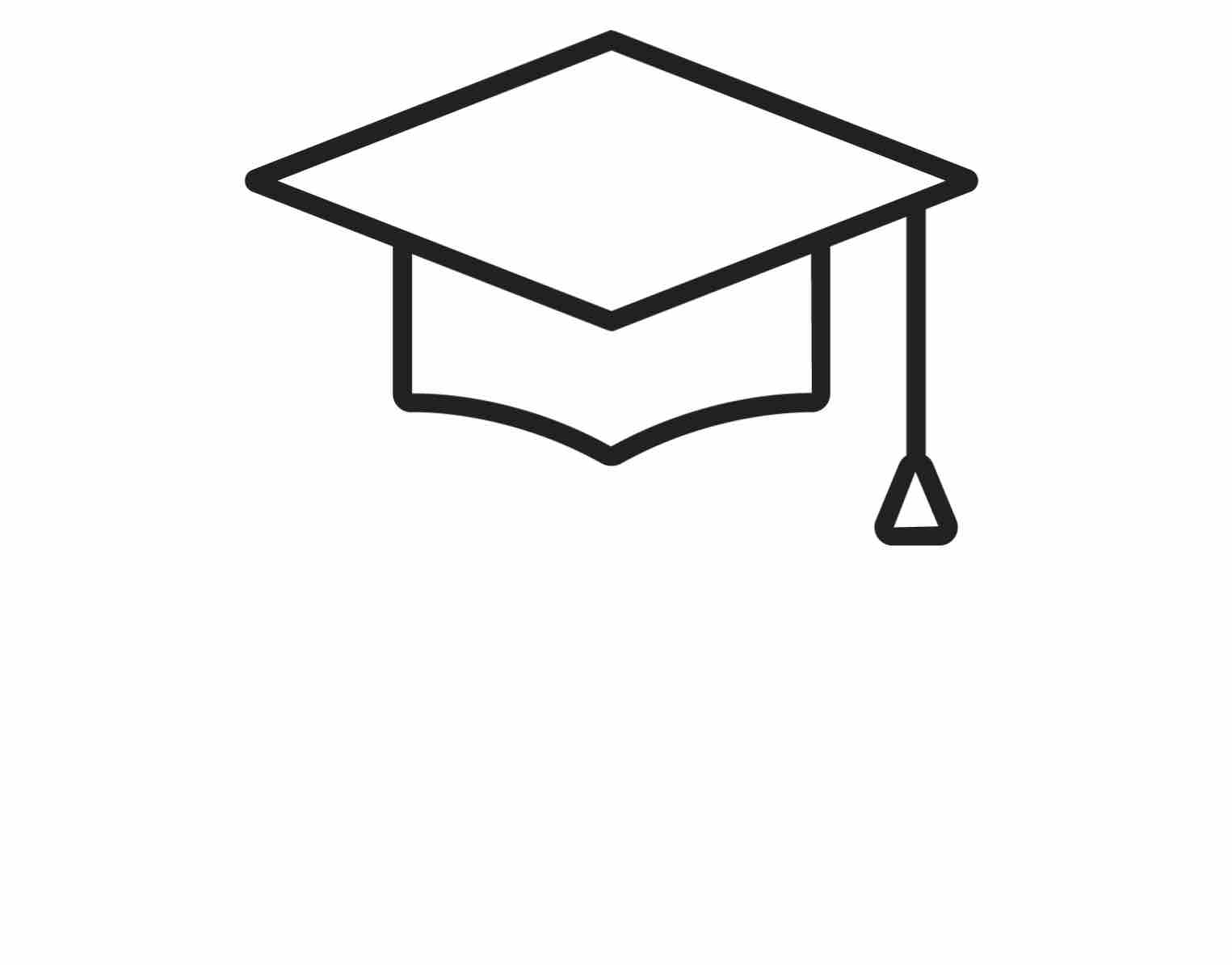 Drawing of graduation hat