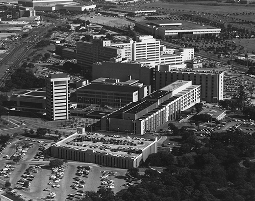 Aerial view of south campus