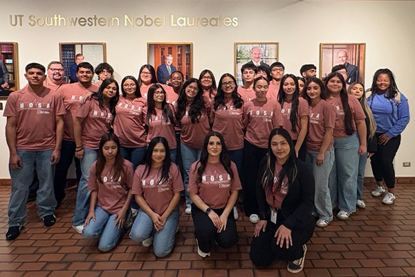 A group of HOSA students taking a photo