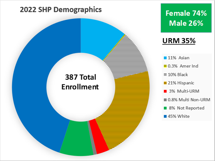 DEI infographic about 2022 SHP demographics 