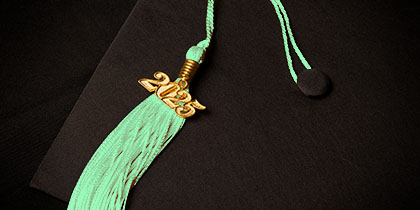 graduate tassel lt green