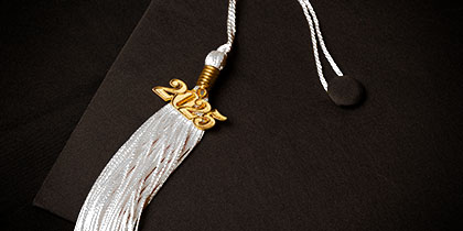 graduate tassel white