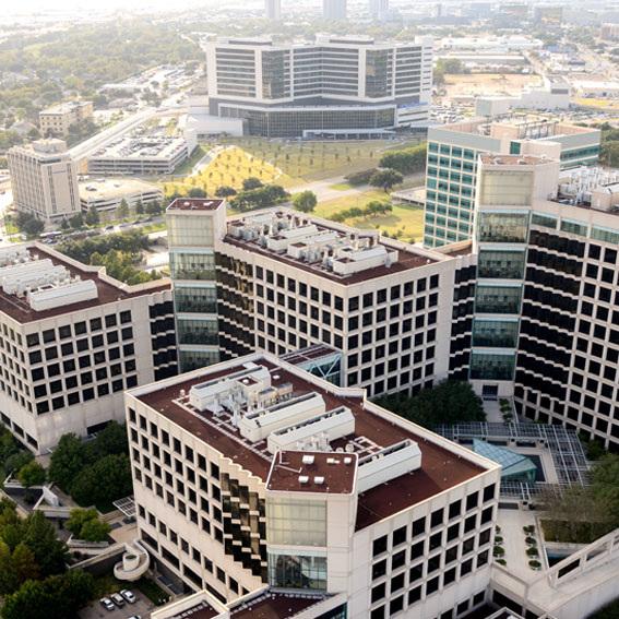 Aerial view of campus