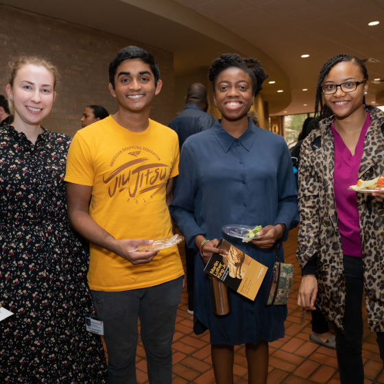 Four students attend a Martin Luther King celebration
