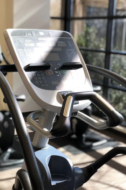 Elliptical machines used for workouts in Bryan Williams, M.D. student center