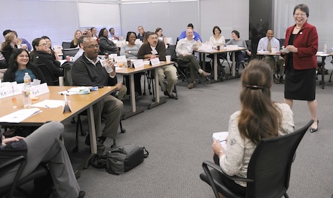 Dr. Helen Yin teaches a LEAD class.