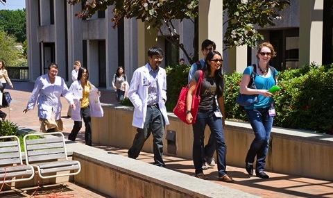 Students on South Campus