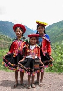 Girls in traditional dress
