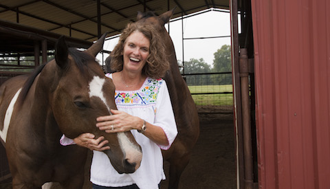 Karen and her horses