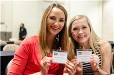 Students with name tags