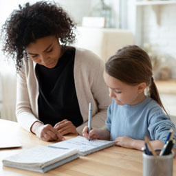 A woman tutoring