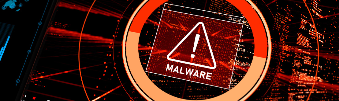 Abstract Warning of a detected malware program