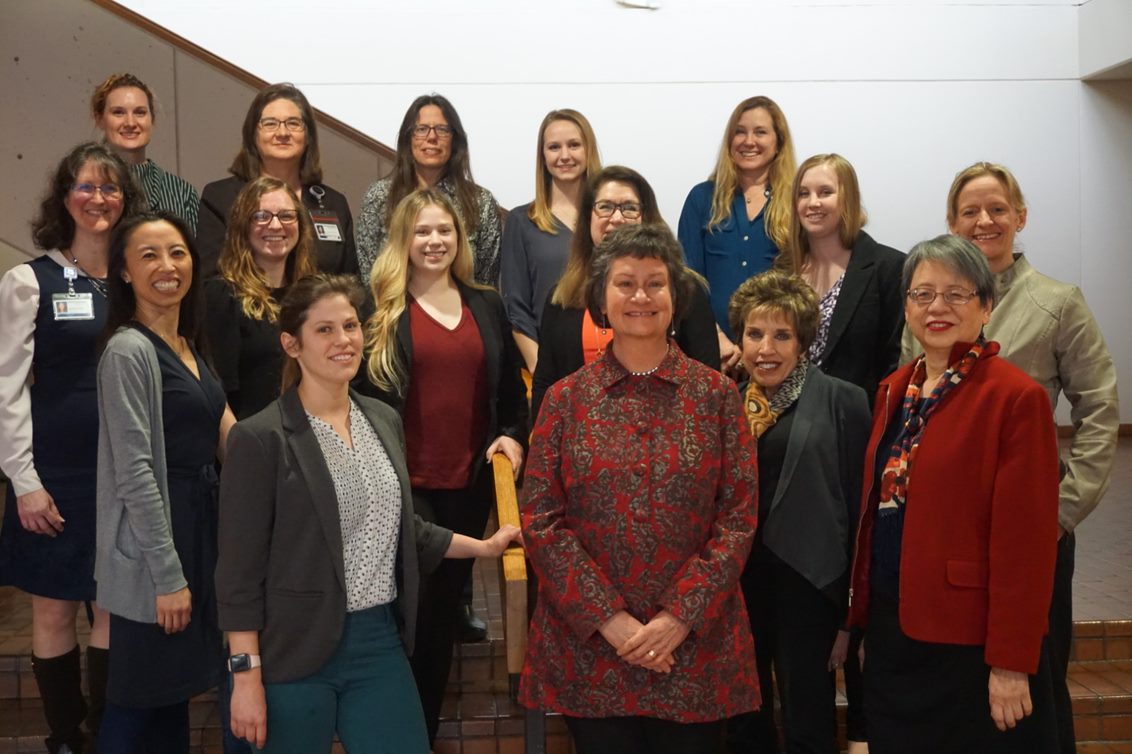  WISMAC members are pictured with Susan J. Fisher, Ph.D., (front row, third from left) who was the 2018–2019 honoree of Southwestern Medical Foundation’s Ida M. Green Distinguished Visiting Professorship Honoring Women in Science and Medicine.