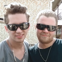 Brothers Spencer (left) and Tyler Vansyckle have the rare genetic disease X-linked reticulate pigmentary disorder, which makes their eyes especially sensitive to sunlight.