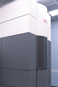 Standing more than 12 feet tall, the mammoth Titan Krios generates cryo-electron microscope images that can be used to reconstruct 3-D molecules with atomic resolution. 