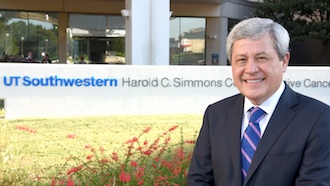 UT Southwestern received $20 million for recruitment, $6 million of which was used to recruit and support the research of breast cancer specialist Dr. Carlos L. Arteaga, who joined UT Southwestern Sept. 1 as the new Director of the Harold C. Simmons Comprehensive Cancer Center.” width=