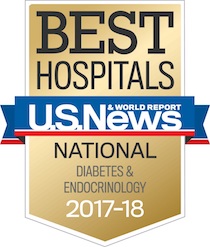 U.S. News & World Report ranks UT Southwestern among the Best Hospitals nationally in the area of Diabetes and Endocrinology for 2017-2018
