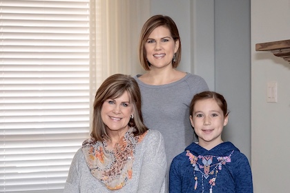 Three generations of women