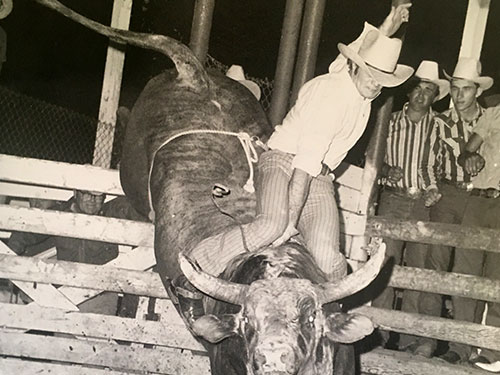 Duncan riding bull