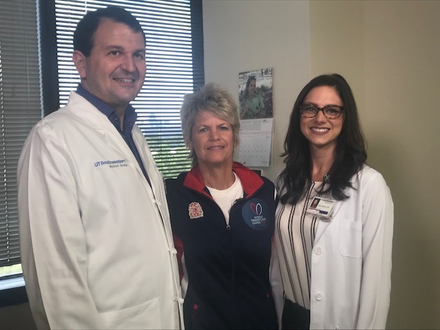 Genie Kilpatrick with Dr. Fernando Torres and Haley Wilson