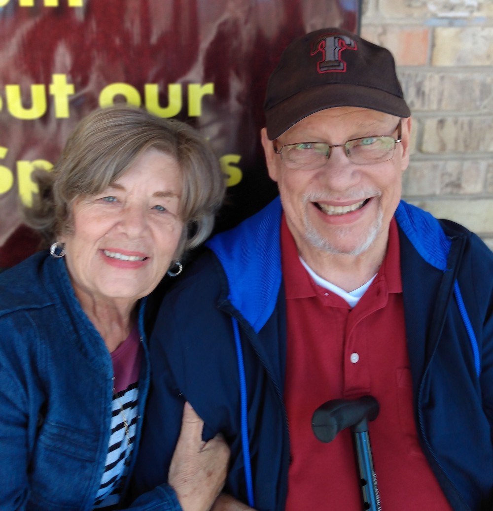 Shoulder replacement patient Monte Perkins and his wife, Lynda, are happy with his results.