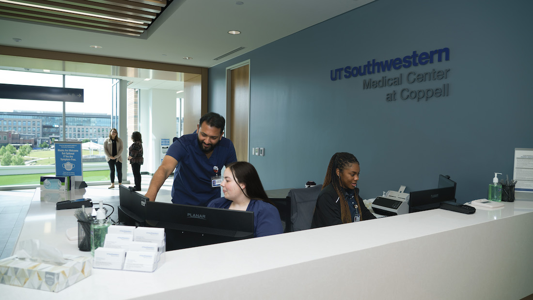 UT Southwestern Medical Center at Coppell offers primary care visits ranging from management of chronic health issues to women's health exams. 