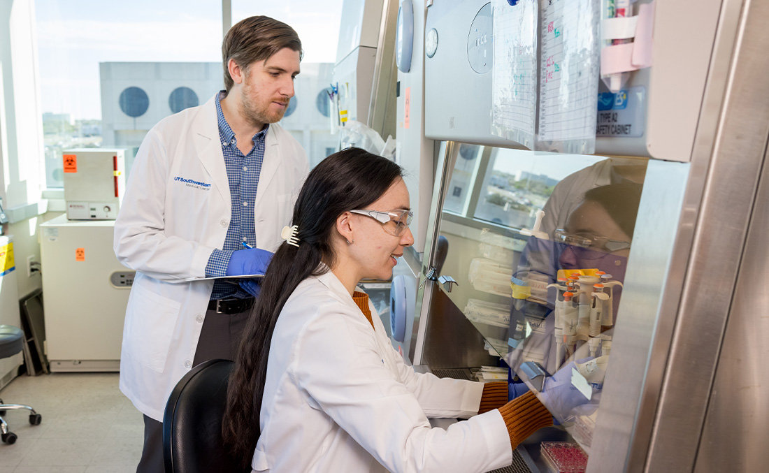 Dr. Gammon, shown working with Ms. Rex in the Gammon Lab