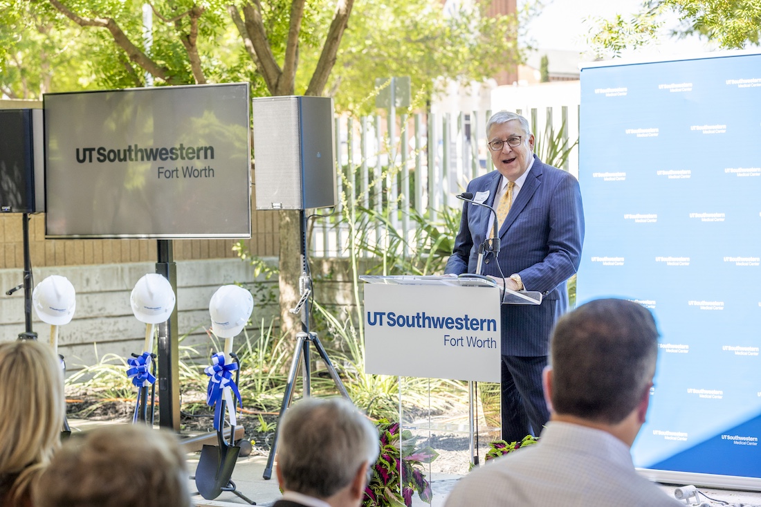 Keith Argenbright, M.D. speaking at the groundbreaking