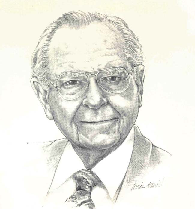 A drawing of W.W. Caruth Jr.
