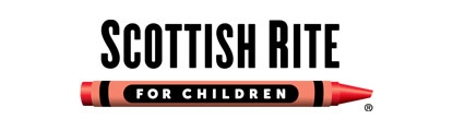 The words Scottish Right in black atop a red crayon that says for children on the crayon label