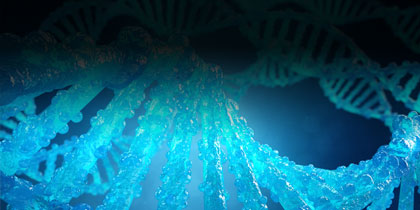 Abstract image of dna strands