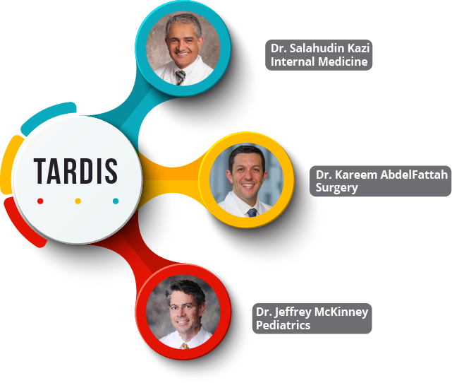 Current Participating Residency Program Directors Current Program Directors of TARDIS participating Residency Programs: Dr. Salahuddin Kazi, Department of Internal Medicine; Dr. Karemm AbdelFattah, Department of Surgery and Dr. Jeffrey McKinney, Department of Pediatrics