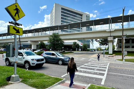 Crosswalk safety on and around the UTSW campus