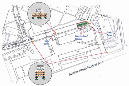 Section of UT Southwestern Drive temporarily closed