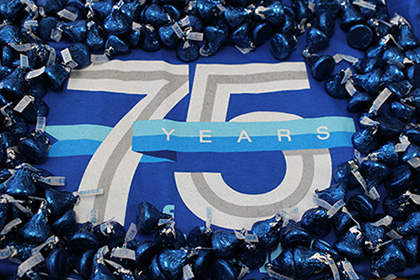 You could win a 75th anniversary swag pack – and a lot of chocolate