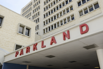 Barriers going up at closed interior walkway through former Parkland