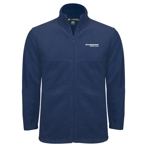 Blue fleece jacket with UT Southwestern Medical Center logo on the left chest