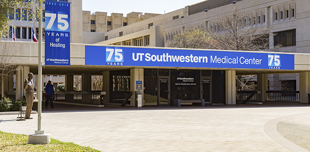 75th anniversary banner on South Campus