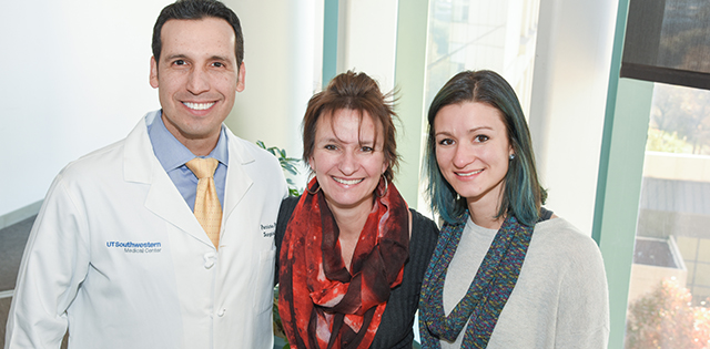 Sabrina with her mother and Dr. Dr. Polanco