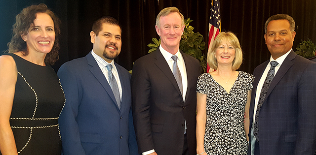 UT Southwestern winners of the UT System Regents’ Outstanding Employee Awards gather at the awards luncheon in Austin on May 14.