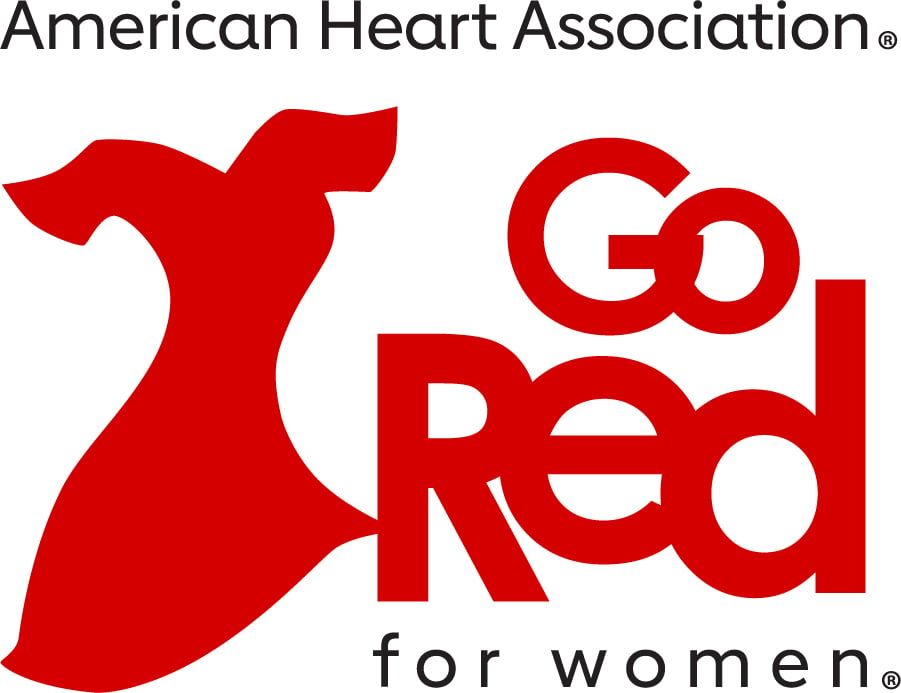 American Heart Association Go Red for Women logo with a red dress
