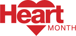 Logo for Heart24 in red on transparent background